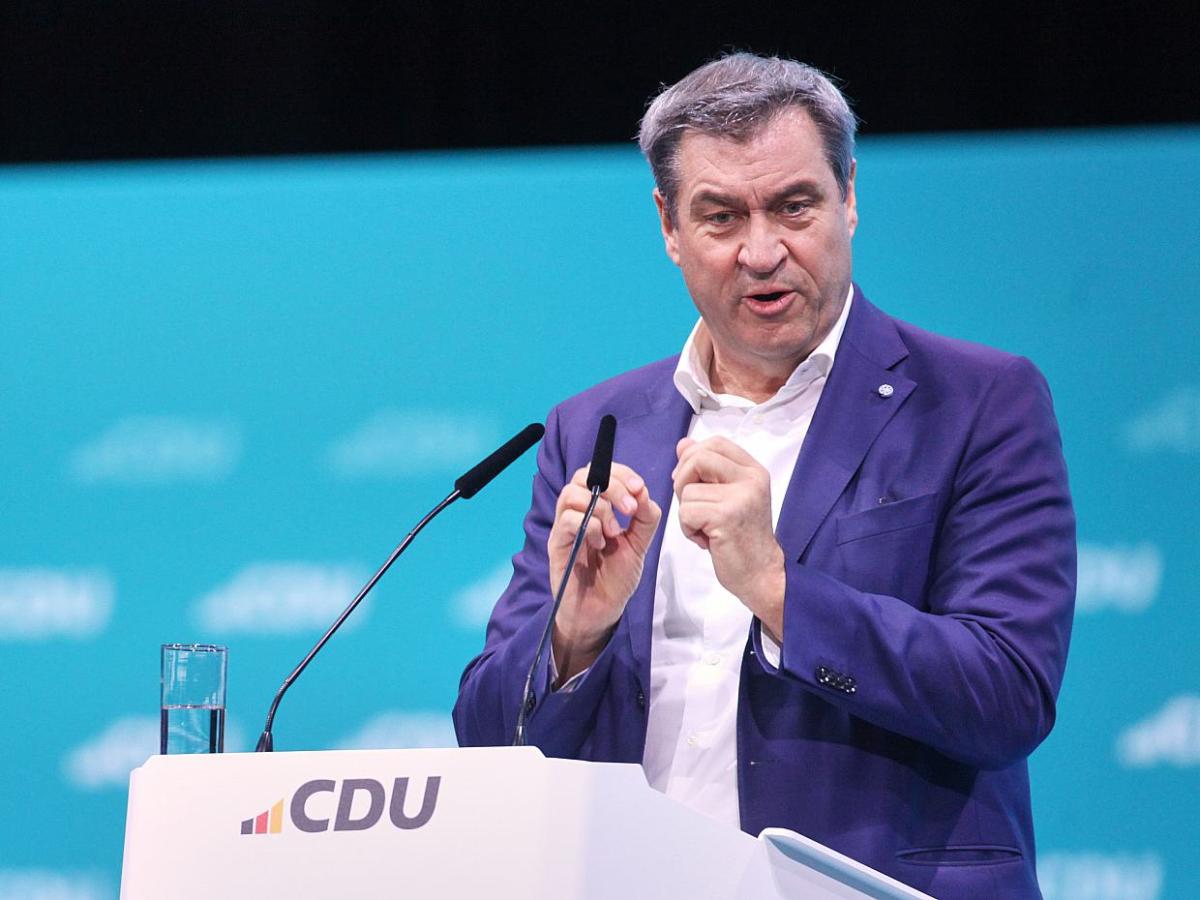 CDU-Parteitag: Söder taktiert bei Kanzlerfrage - bei Kurznachrichten Plus