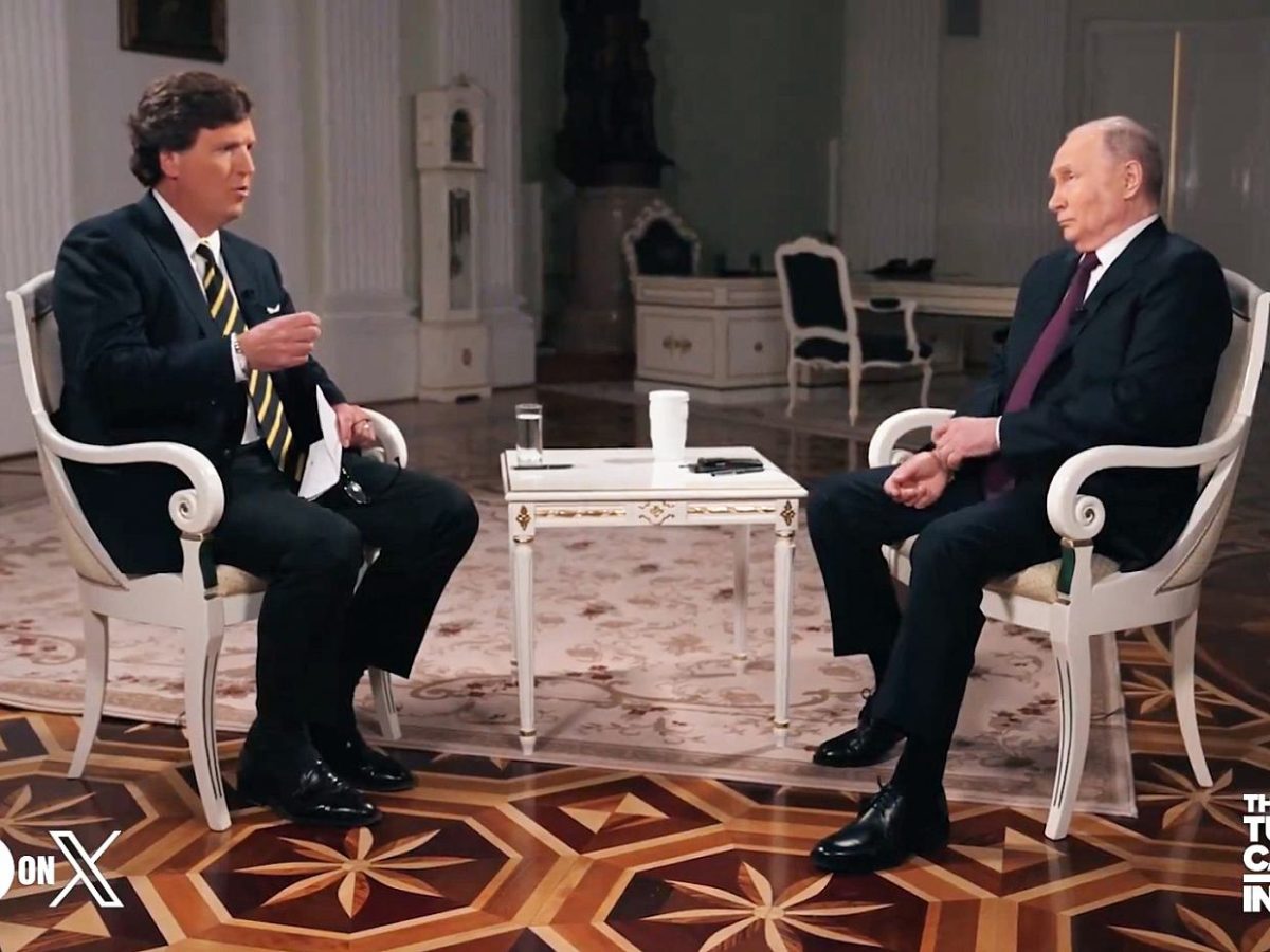 Tucker Carlson veröffentlicht Interview mit Putin - bei Kurznachrichten Plus