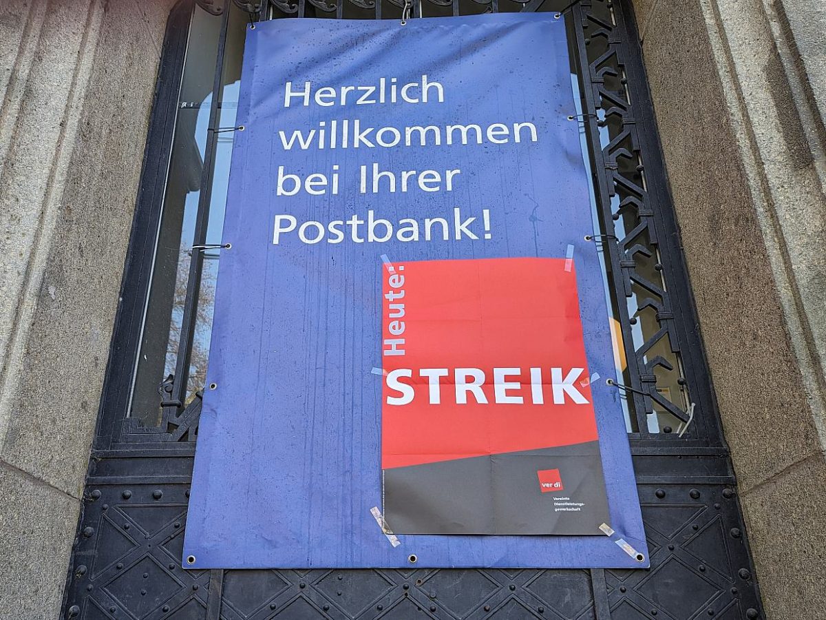 Verdi weitet Streiks bei Postbank auf Freitag und Samstag aus - bei Kurznachrichten Plus