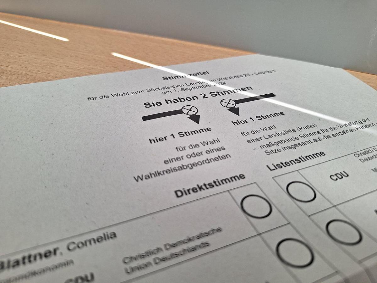 Wahlbeteiligung bis 12 Uhr in Sachsen niedriger als in Thüringen - bei Kurznachrichten Plus